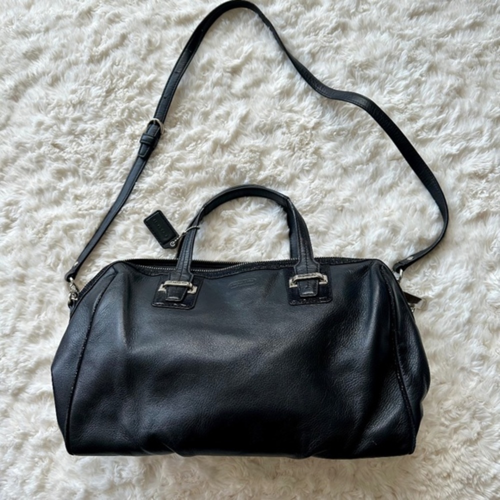 Coach Taylor Leather Satchel - Black